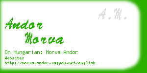 andor morva business card